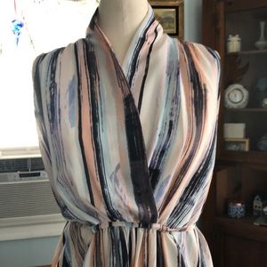 BAR III multicolored summer dress with pockets Fully lined Super lightweight XL